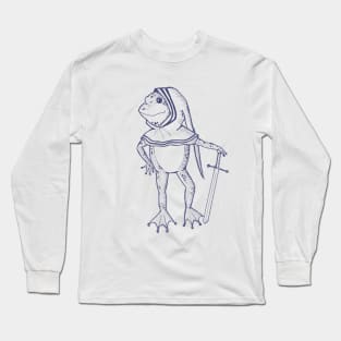 Sketch of a Medieval Frog Vintage style Long Sleeve T-Shirt